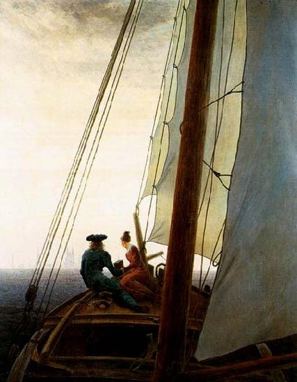 Caspar David Friedrich On the Sailing Boat Sweden oil painting art
